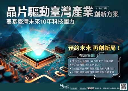 晶片驅動台灣產業創新方案，奠基台灣未來10年科技國力，預約未來，再創新局。