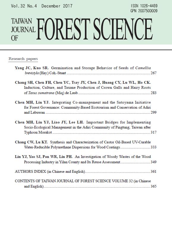 Taiwan Journal of Forest Science vol.32.No4