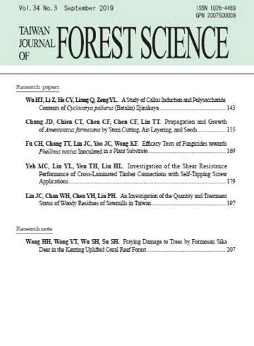 Taiwan Journal of Forest Science vol.34.No3