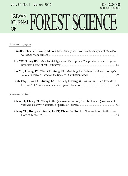 Taiwan Journal of Forest Science vol.34.No1