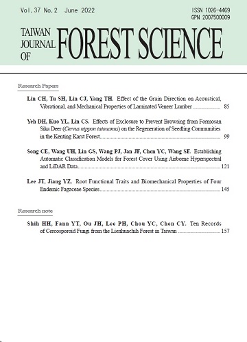 Taiwan Journal of Forest Science vol.37.No2 Cover