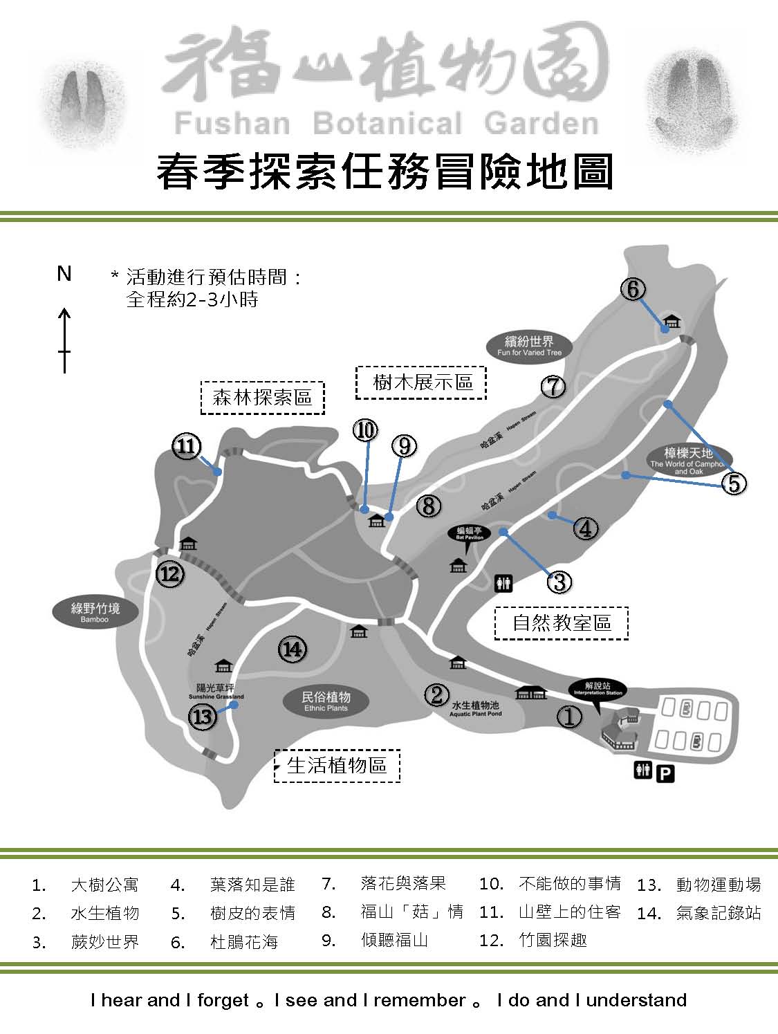 圖3.福山植物園春季探索任務冒險地圖