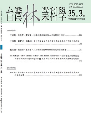 台灣林業科學第35卷第3期-封面