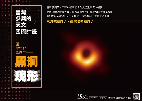 臺灣參與的天文國際計畫_讓宇宙的單向門-黑洞現形，廣告詳情請洽行政院