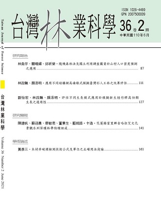 台灣林業科學第36卷第2期-封面